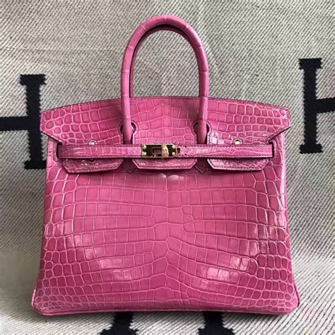 hermes birkin diamond pink|Hermes Birkin pink crocodile.